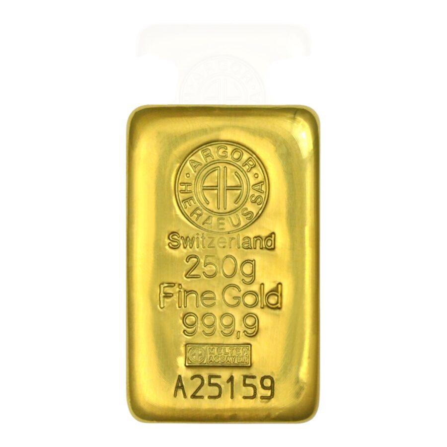 Lingot 250 Grammes d’Or Fin