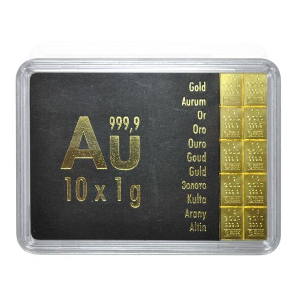 10 x 1 Gramme Fine Gold
