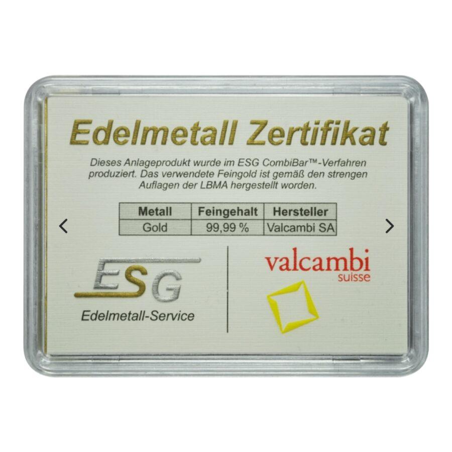 50 x 1 Gramme Fine Gold  CombiBar Valcambi – Image 2
