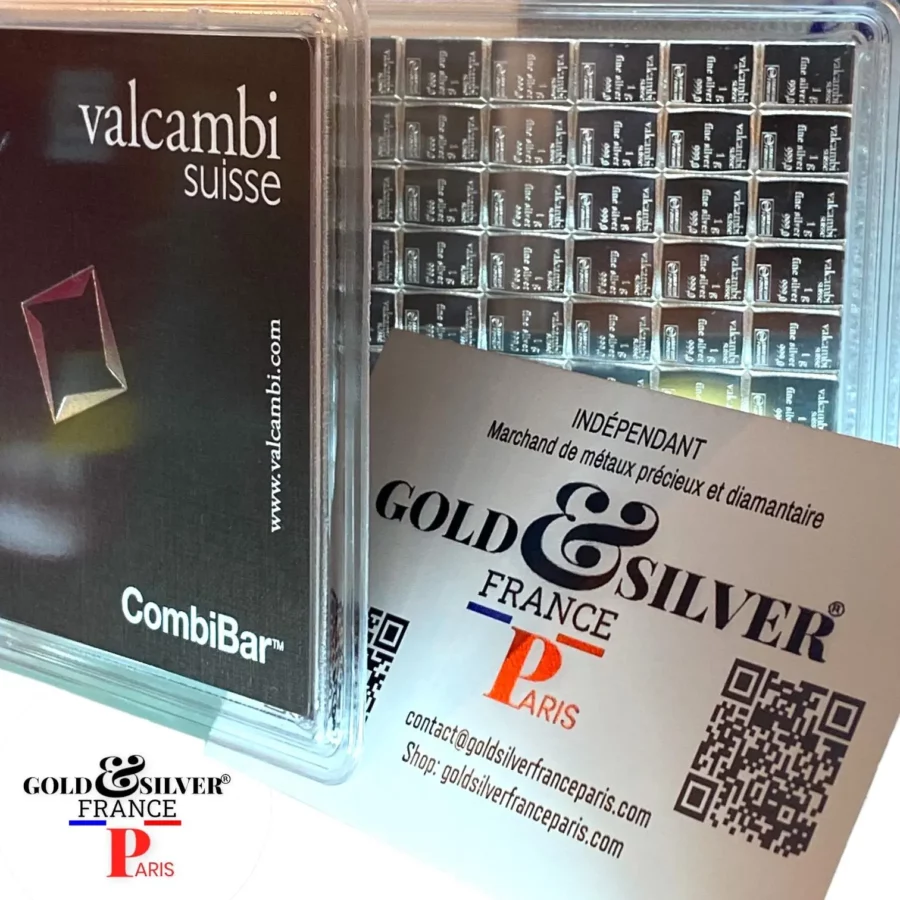 100 x 1 Gramme  d'Argent Valcambi – Image 2
