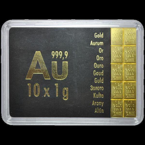 10 x 1 gramme d'or fin Valcambi