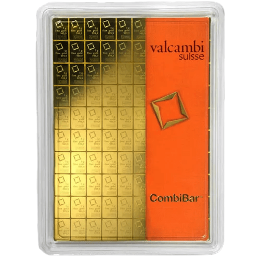 Valcambi 100 x 1 gramme d'Or Fin