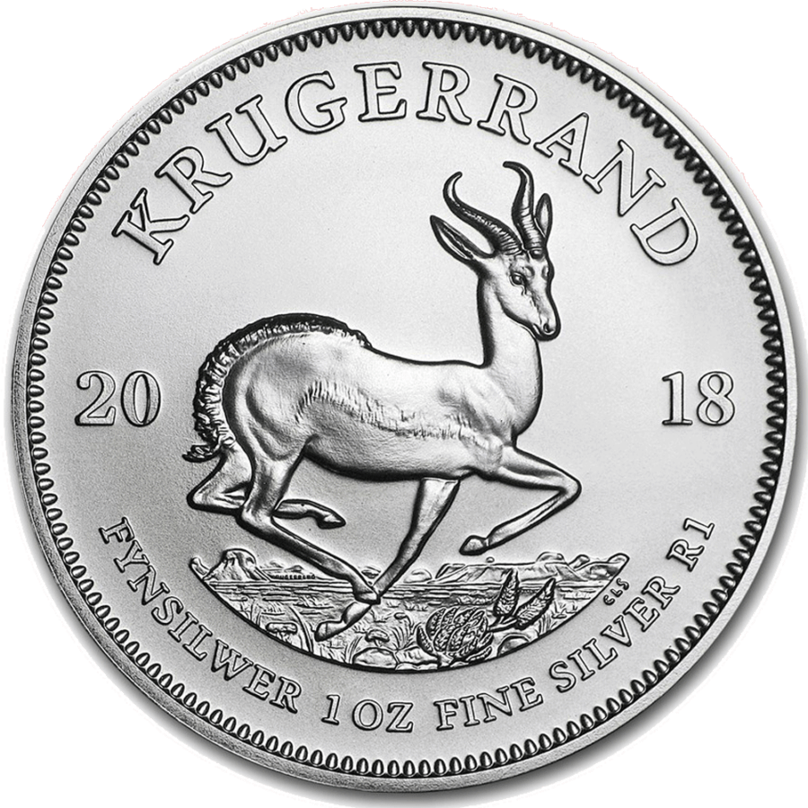 Le Krugerrand en argent fin de l'Afrique du Sud