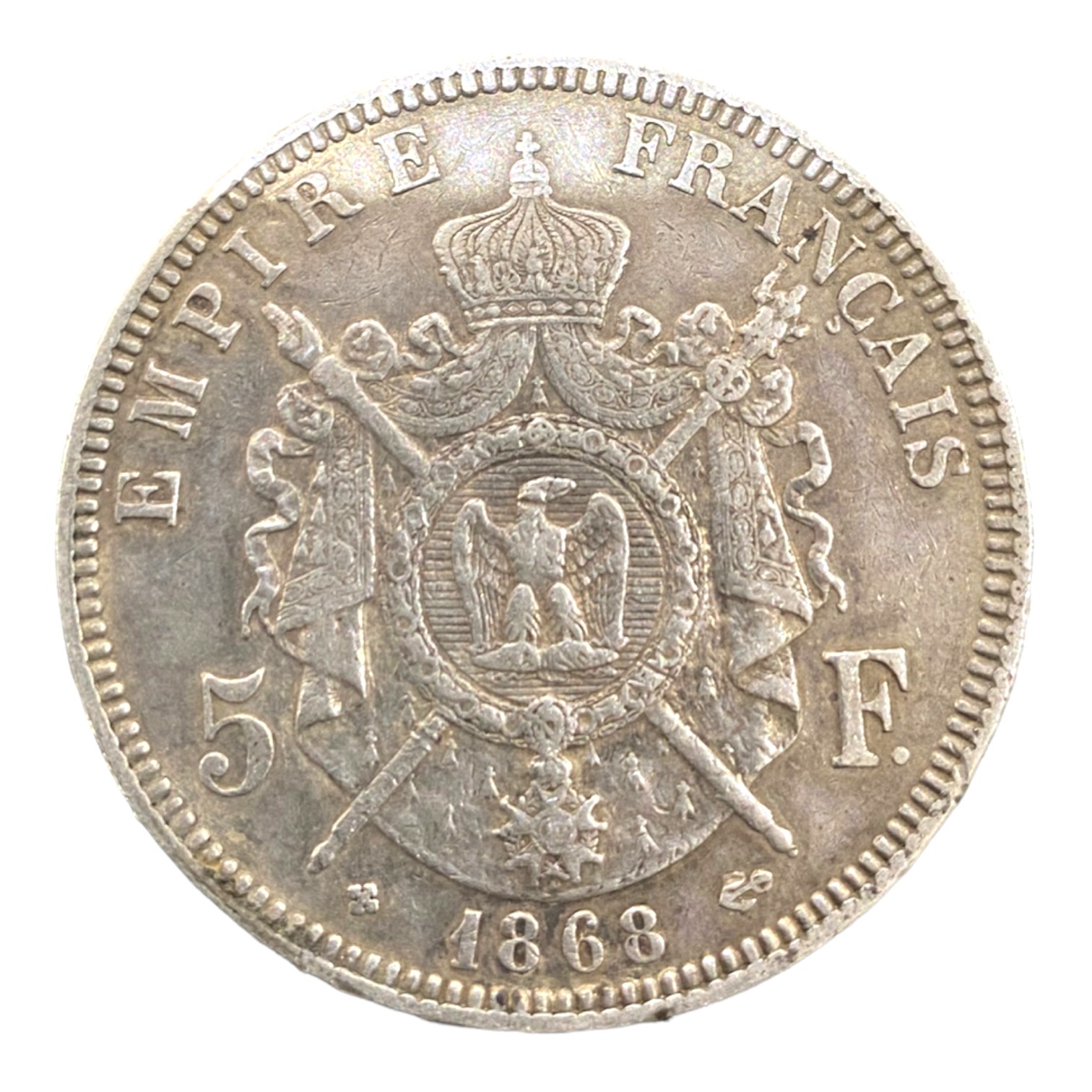 Monnaie France Napoléon III 5 Francs 1868 Strasbourg