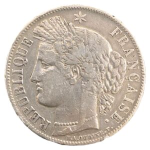 5 francs Cérès, IIe République 1850 Paris