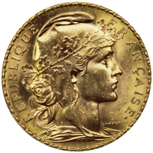 20francsmariannacoq gold & silver france paris