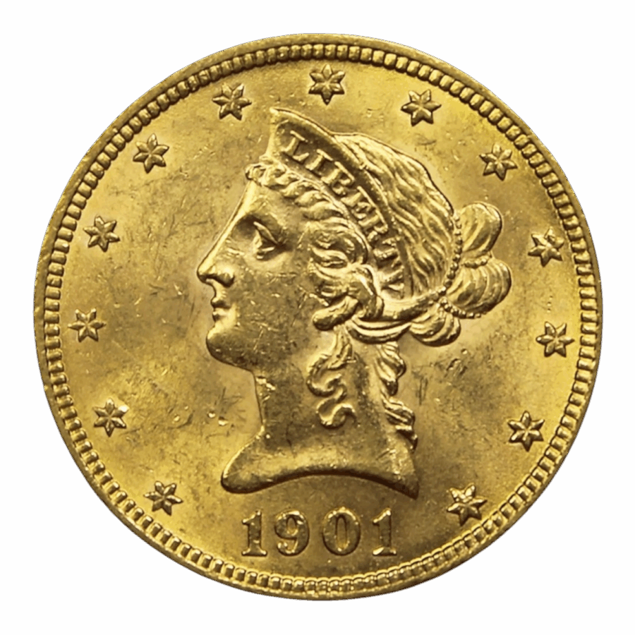 10 Dollars US Or Fin 900.00 ‰
