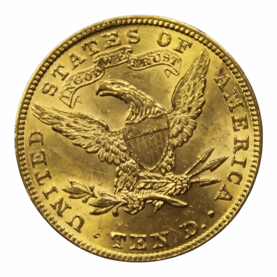 10 Dollars US Or Fin 900.00 ‰ – Image 2