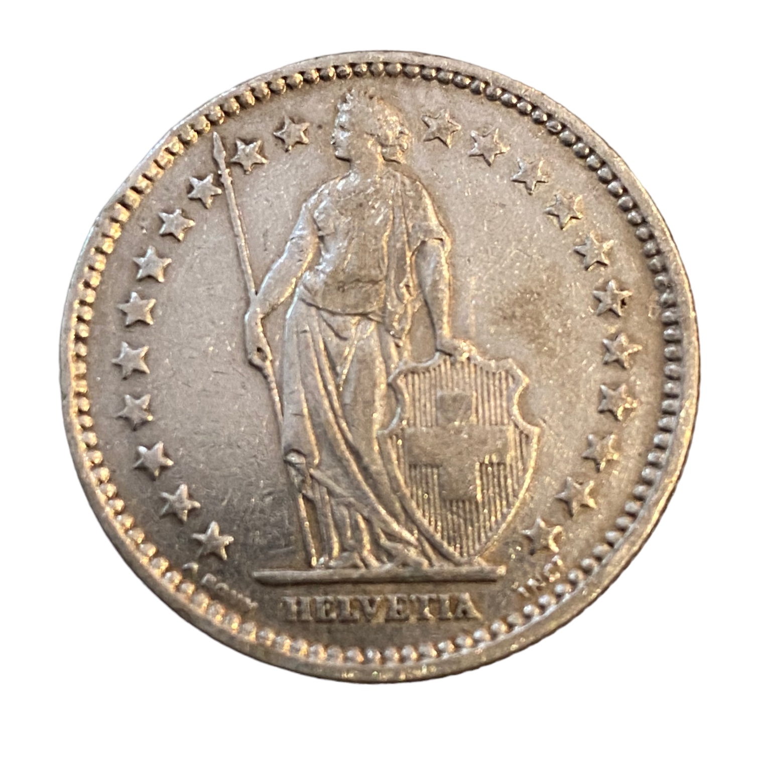 SUISSE 2 Francs Helvetia 1914 Berne - B