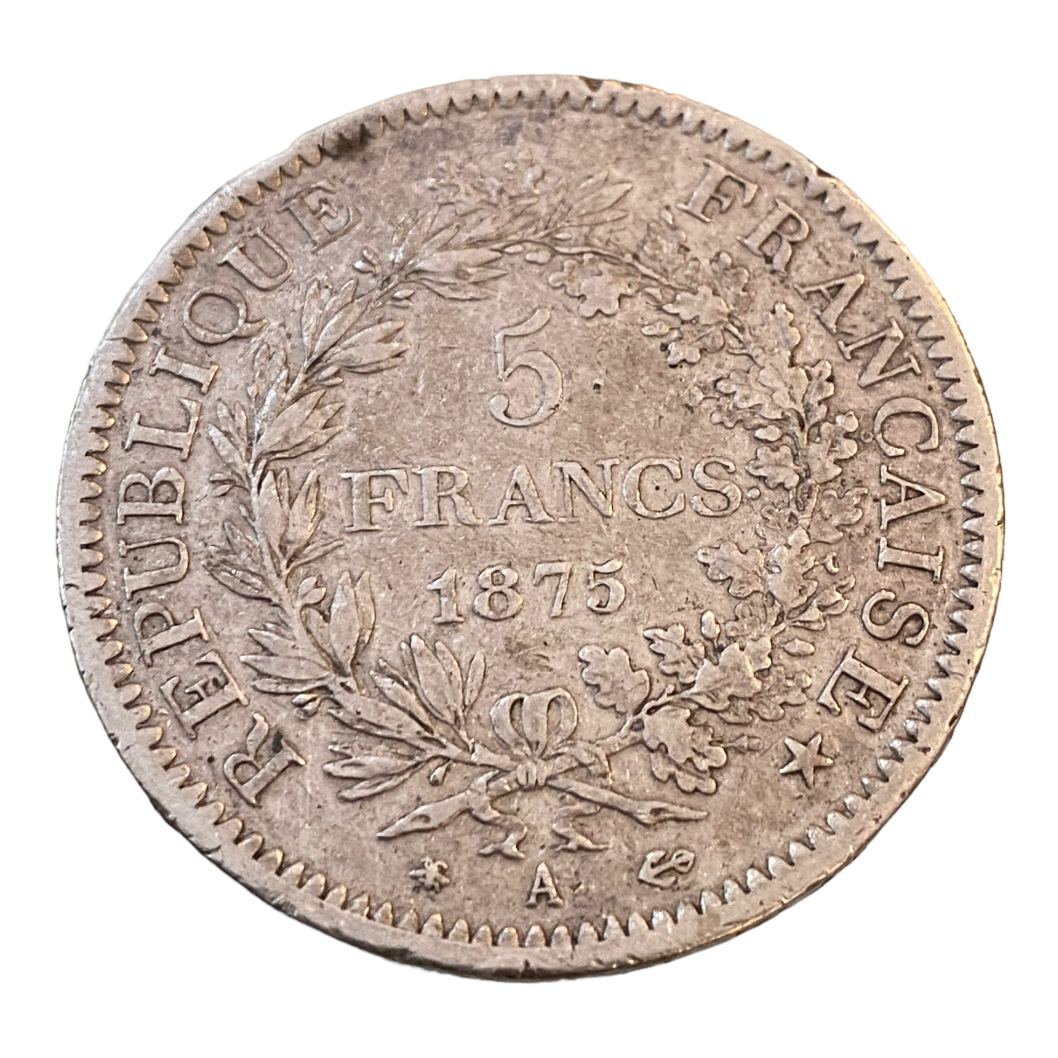 5 Francs Hercule 1874 À Paris