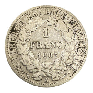 1 franc Cérès, IIIe République 1887 A Paris 