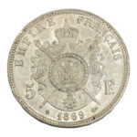 5 Francs Napoléon III, Tête Laurée, BB 1869 de Strasbourg