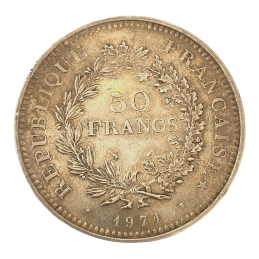 50 Francs Hercule en Argent de 1974