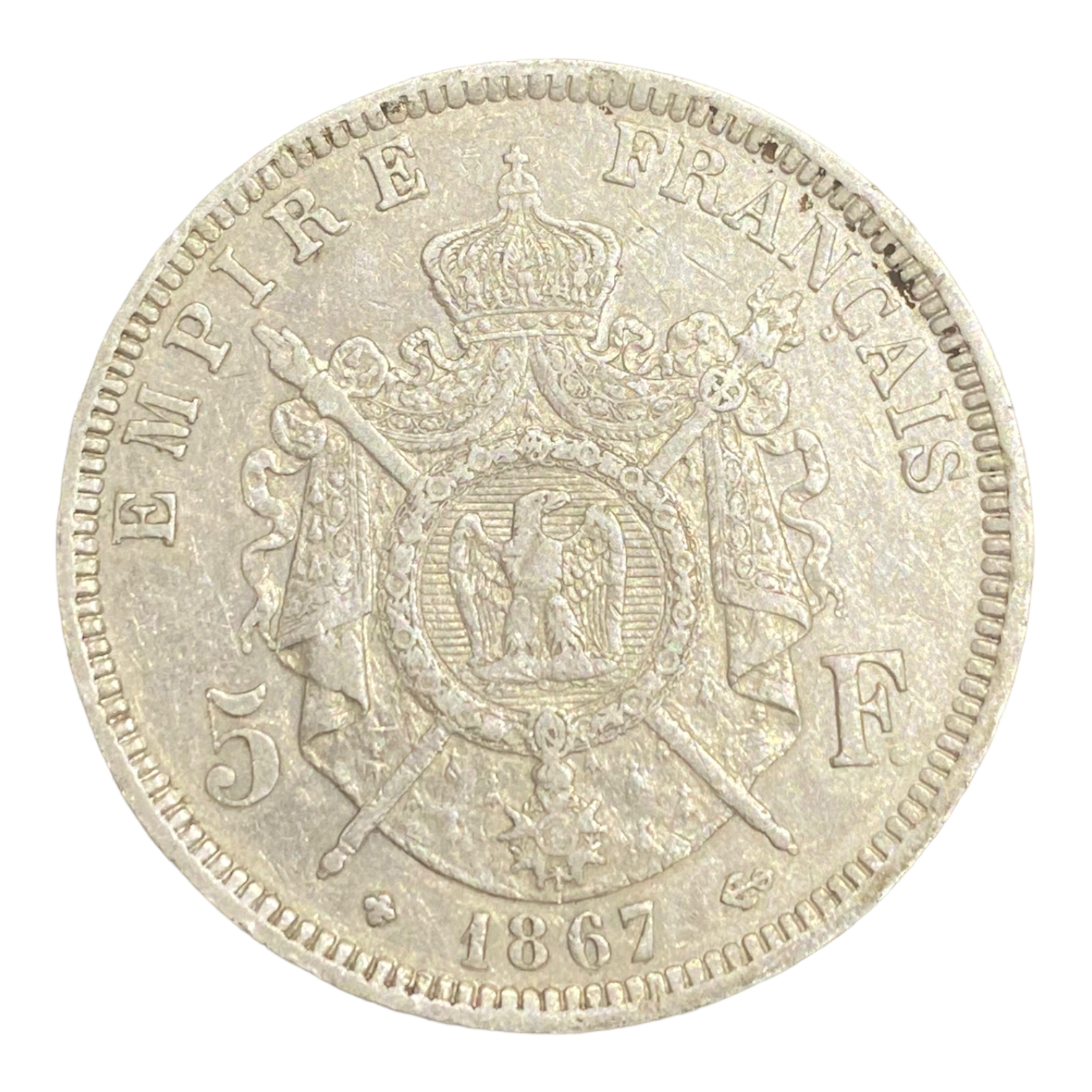 5 Francs NAPOLÉON III, TÊTE LAURÉE