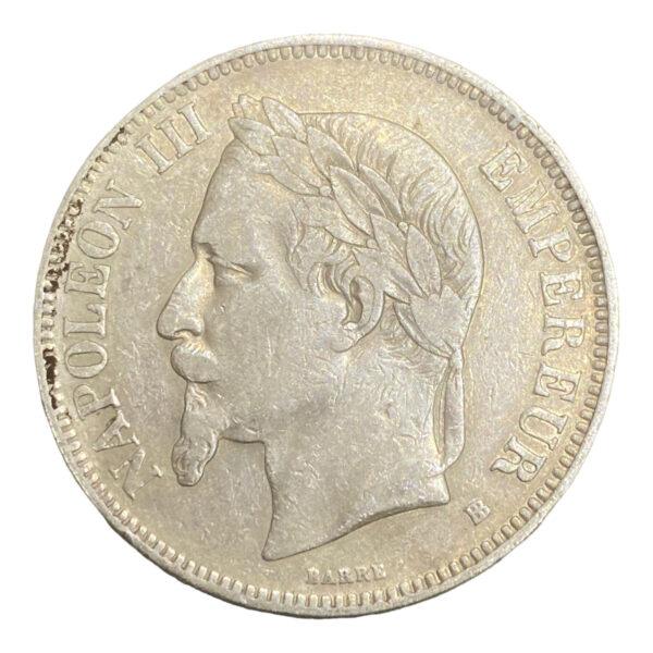 5 Francs NAPOLÉON III, TÊTE LAURÉE