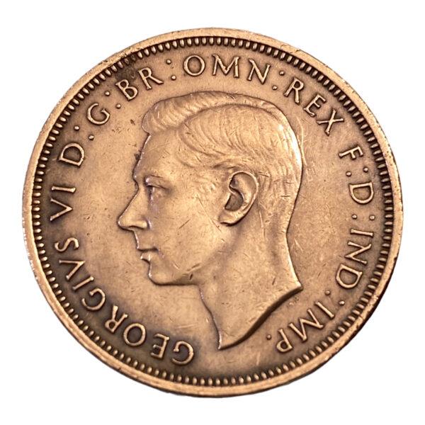 Halfpenny 1942, pièce du Royaume-Uni