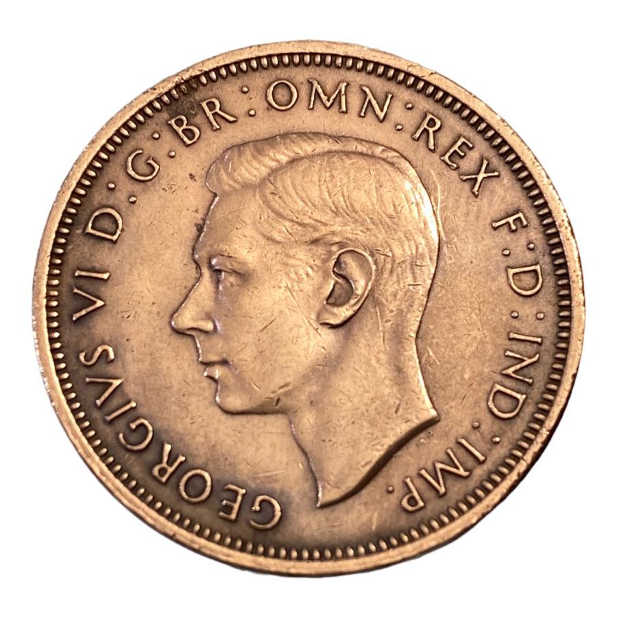 Halfpenny 1942, pièce du Royaume-Uni