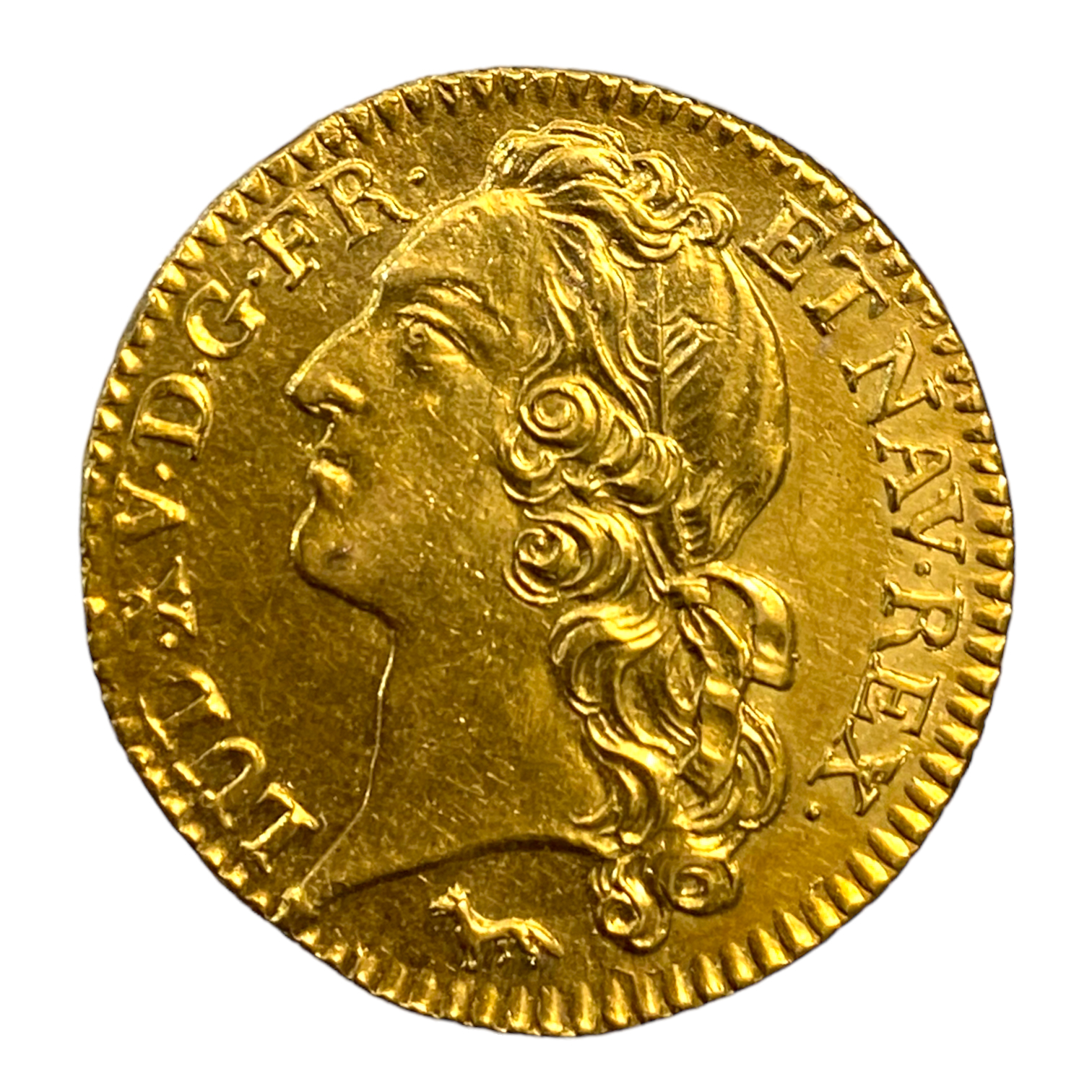 LOUIS XV DIT LE BIEN AIMÉ Louis d’or aux écus ovales, tête ceinte d’un bandeau 1753 Paris