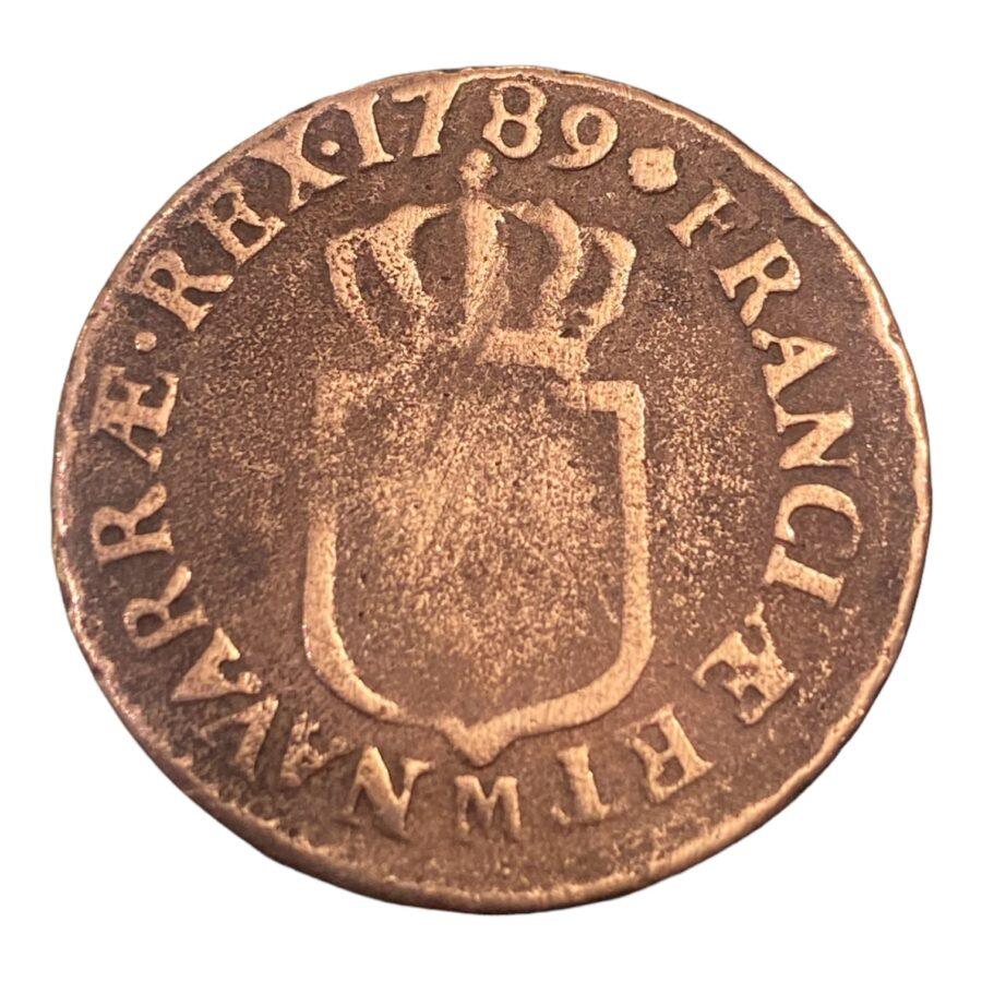 LOUIS XVI Liard dit "à l'écu" 1789 Toulouse – Image 2