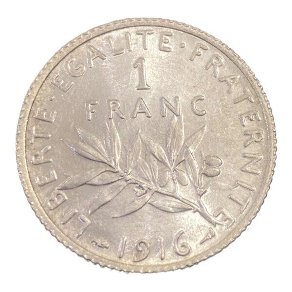 1 Franc Semeuse de 1916 à Paris
