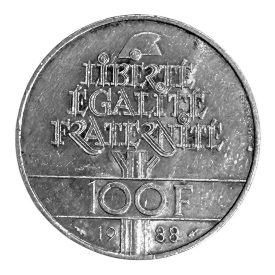 100 Francs Fraternité 1988 – Image 2
