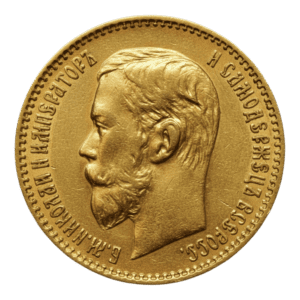 5 Roubles Or Nicolas II – Empire Russe (1897–1911)