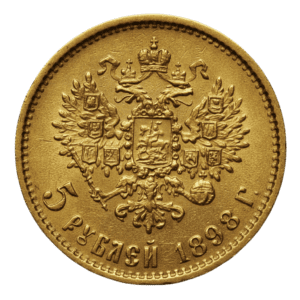 5 Roubles Or Nicolas II – Empire Russe (1897–1911)