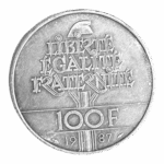 100 Francs Argent "La Fayette" - France 1987 – Image 2