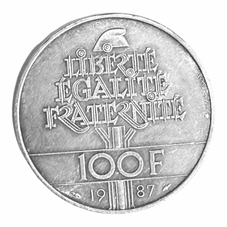 100 Francs Argent "La Fayette" - France 1987 – Image 2