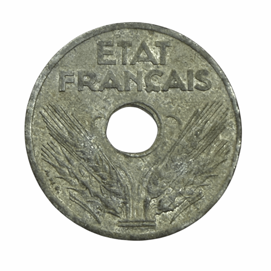 20 Centimes État Français 1941 – Lourde en Zinc – Image 2